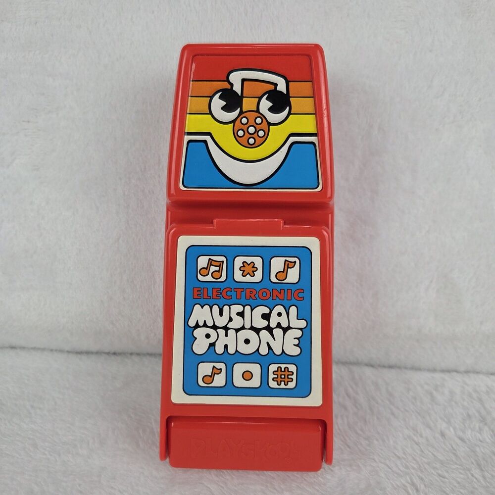 Vintage 1982 Playskool Electronic Musical Phone Tested Working Hong Kong